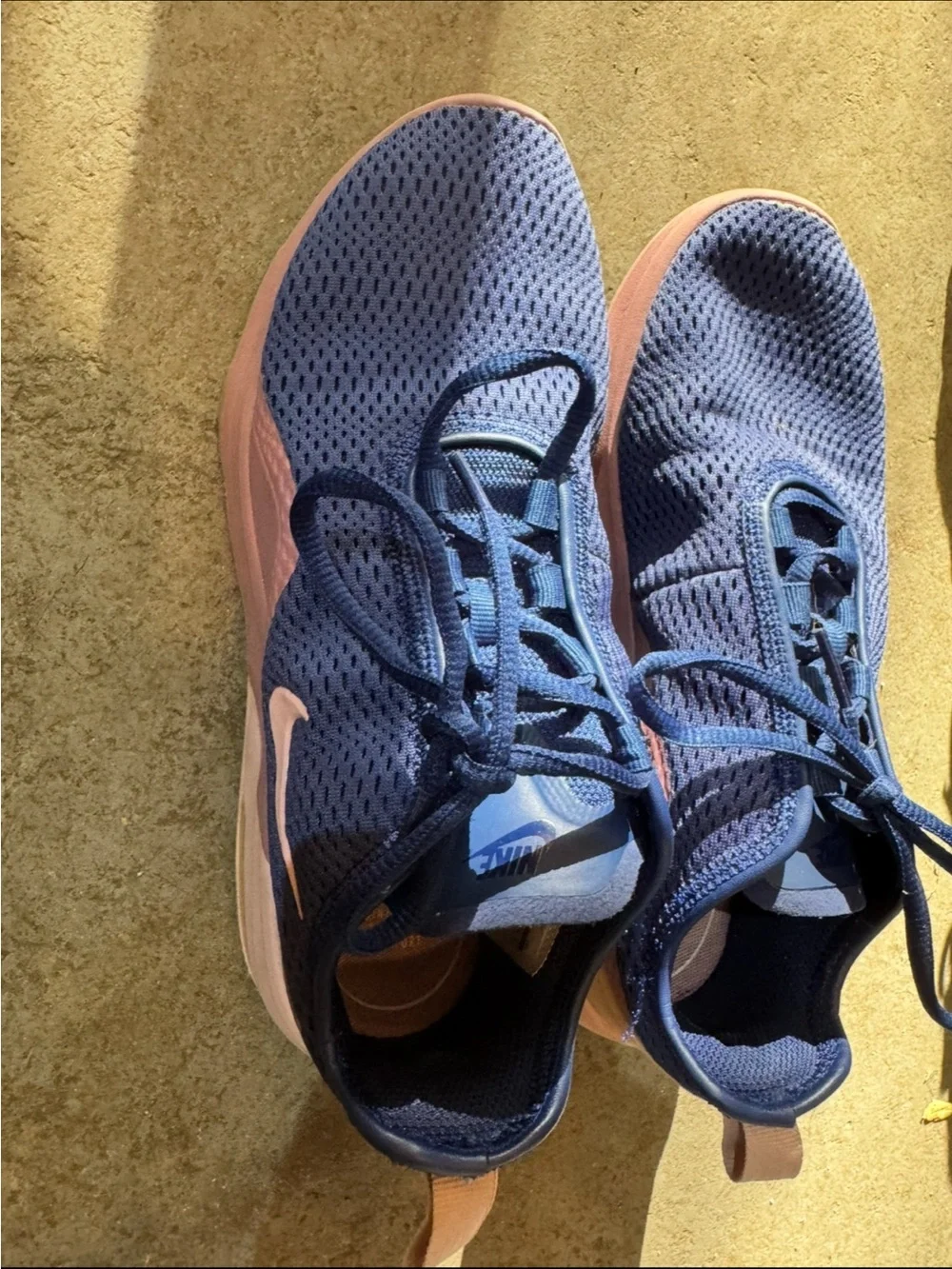 Nike Navy Blue Sneakers with Pink Insole